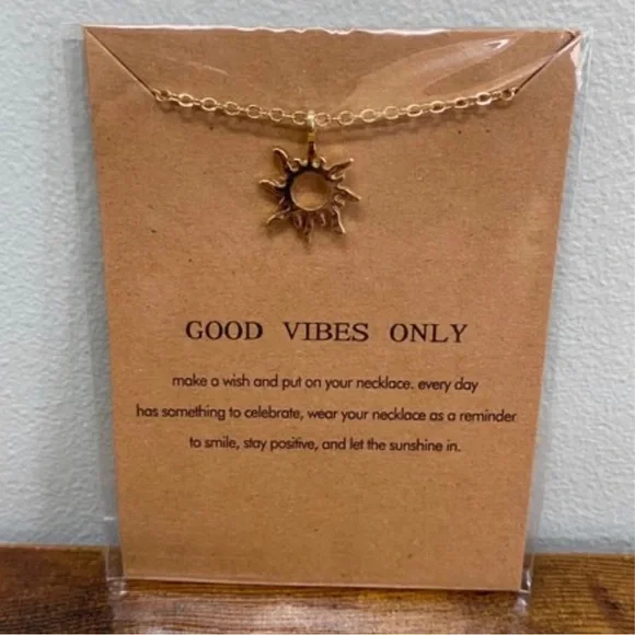 Necklace - Make A Wish - Good Vibes Only - Picture 1 of 1
